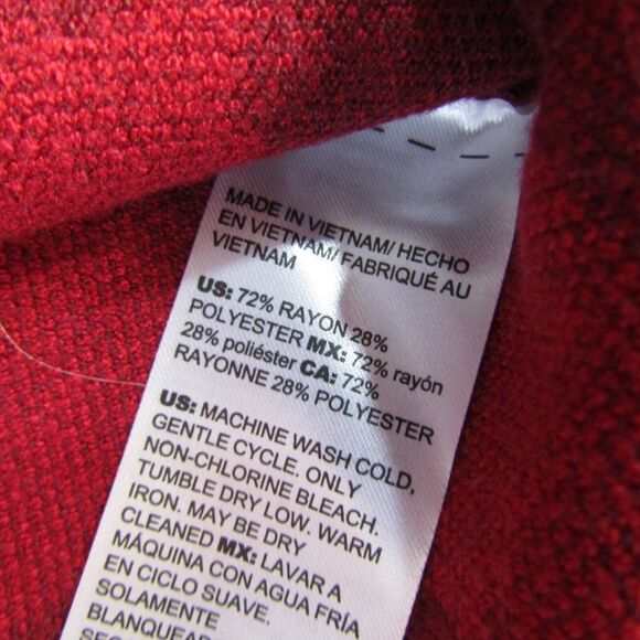 Chico's Red Camo Sweater Women's Size 1 Camouflage M 8 Medium Classic Knit - Picture 5 of 9